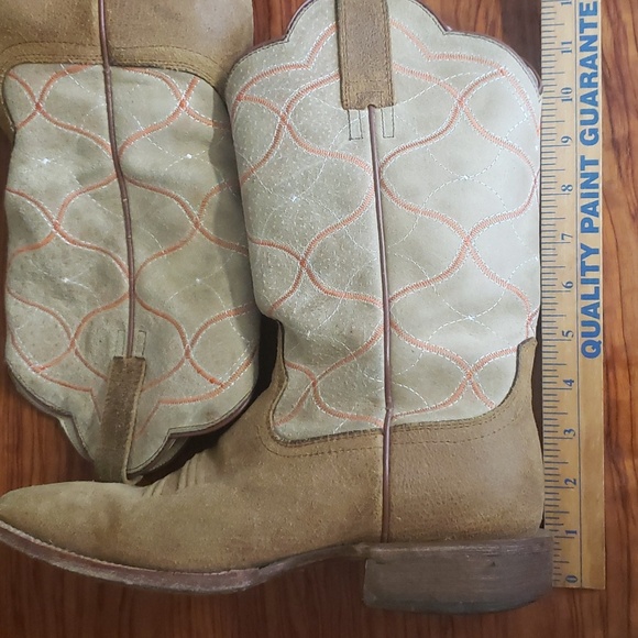 Ariat Pull On Square Toe Western Brown Leather 10011810 Men's Boots Size 8.5 D - Picture 11 of 16